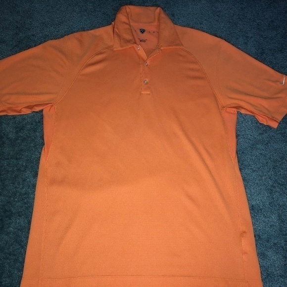 Nike Dri Fit Golf Shirt‎ Men's Large Orange - Picture 4 of 7
